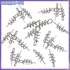 Chốt lò xo thu hút 50 gói khóa kim mồi mềm có móc quay dụng cụ câu cá