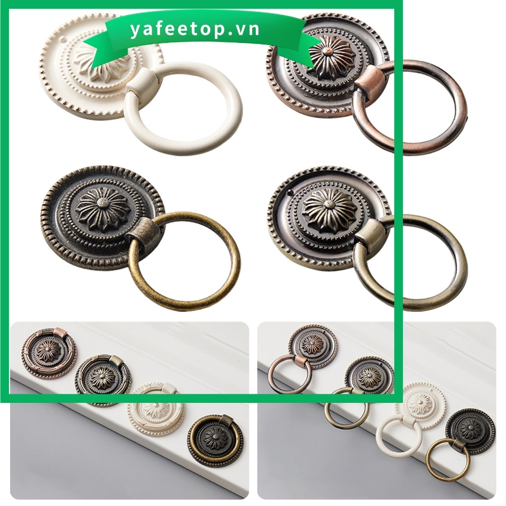 [TOP] Tay Cầm Retro Núm Cổ Cửa Ngăn Kéo Tủ Vòng Núm Tủ Quần Áo