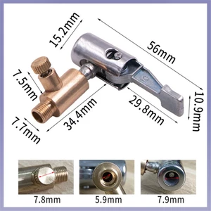 Bộ chuyển đổi mâm cặp bơm hơi nhanh xe đạp Bộ chuyển đổi vòi phun bơm hơi bằng đồng