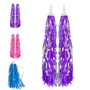 2 Tay Lái Xe Đạp Trẻ Em PVC Cho Streamer Trang Trí Tua Rua Nhiều Màu Sắc