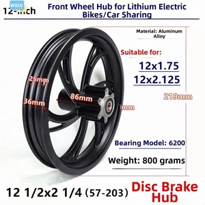 < Tháng Sáu Mới > Vành bánh trước xe điện 12 Inch 12x2.125 cho xe đạp điện có đĩa❀
