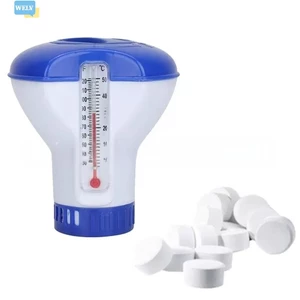 < Tháng Sáu Mới > Hộp đựng bể bơi nổi tự động 5 inch có nhiệt kế cho bể bơi❀