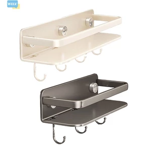 {Mới vào tháng 6} Giá đựng gia vị treo tường bằng thép Carbon, giá đựng gia vị treo tường hút cho nhà bếp