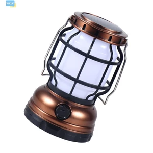 {Mới vào tháng 6} Đèn lồng cắm trại chạy bằng năng lượng mặt trời Đèn lều Led có thể sạc lại USB Đa chức năng
