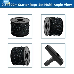 {Mới vào tháng 6} Dây kéo dây kéo khởi động 5mm 100ft có tay cầm Chống mài mòn cao