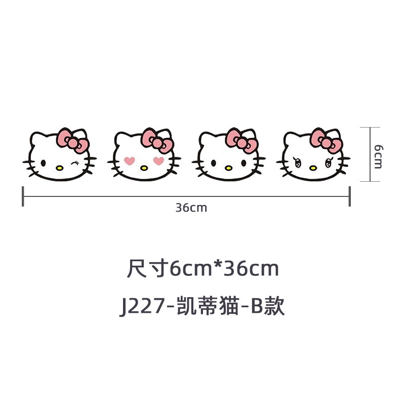 Nhãn Dán Trang Trí Xe Hơi Họa Tiết Mèo kitty Dễ Thương Chống Thấm Nước