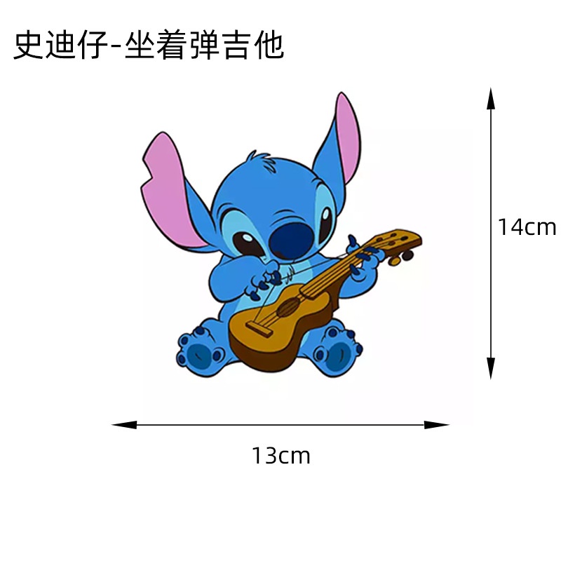 Miếng Dán Trang Trí Xe Hơi Chống Trầy Xước Chống Thấm Nước Họa Tiết Hoạt Hình Stitch Dễ Thương