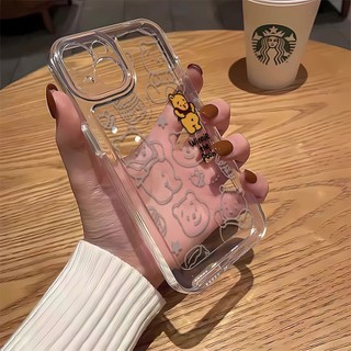 Ốp Điện Thoại Dẻo Trong Suốt Họa Tiết Gấu Winnie Cho Iphone 11 13 14 7 8 Plus 12 13pro Max X Xs Max 7 8 Se 2020