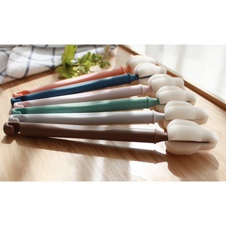 Cọ Rửa Bình Sữa/Núm Ti Loại Dài Có Nắp Hibee Mongri - Màu Sunshine (Nâu/Cam/Tím)