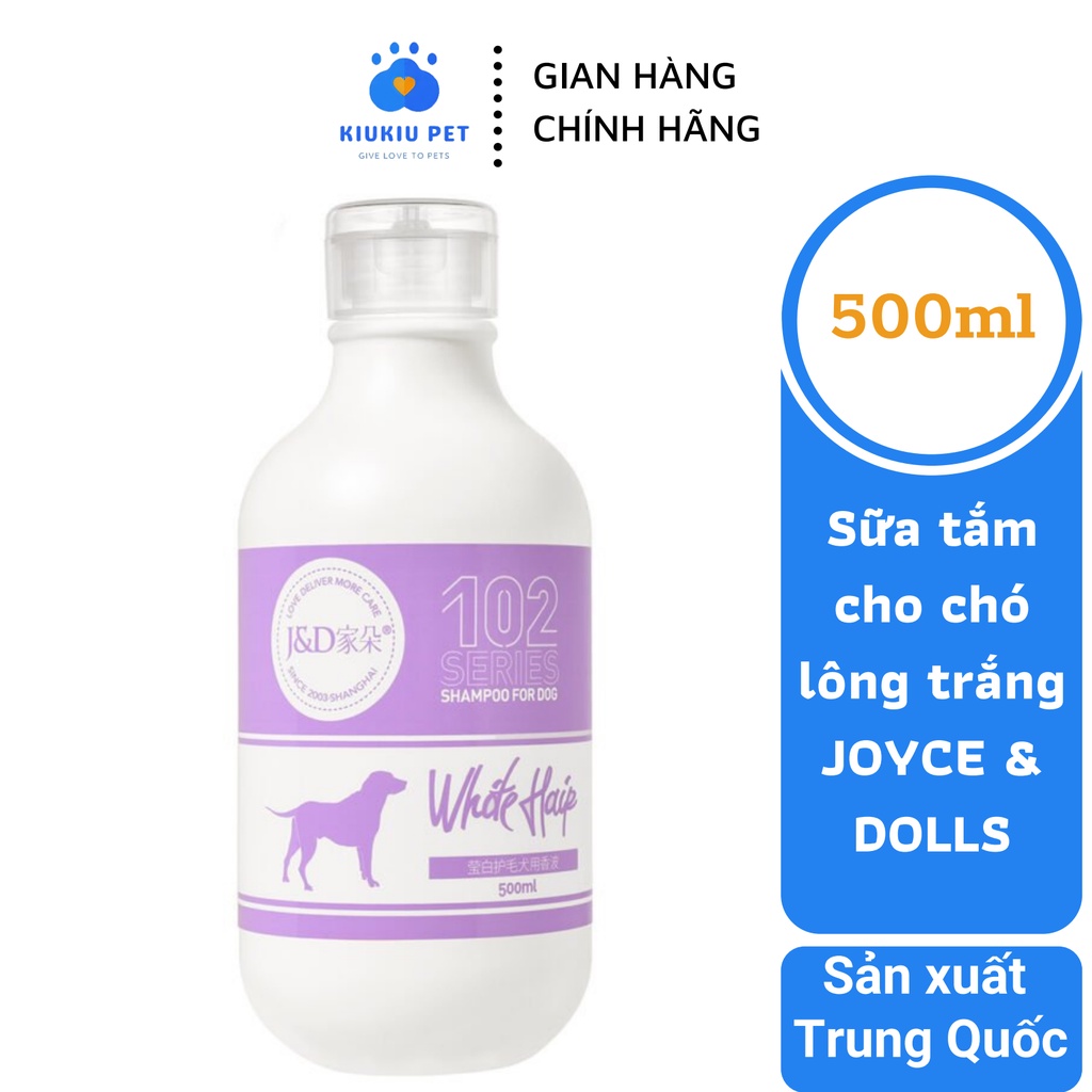 Sữa tắm cho chó lông trắng JOYCE & DOLLS 102 White Hair 500ml | Shopee