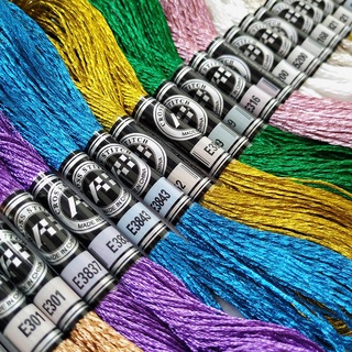 Chỉ thêu kim tuyến Airo nhiều màu, sợi thêu ánh kim lấp lánh, chỉ thêu trang trí handmade, thêu chữ thêu tranh DIY