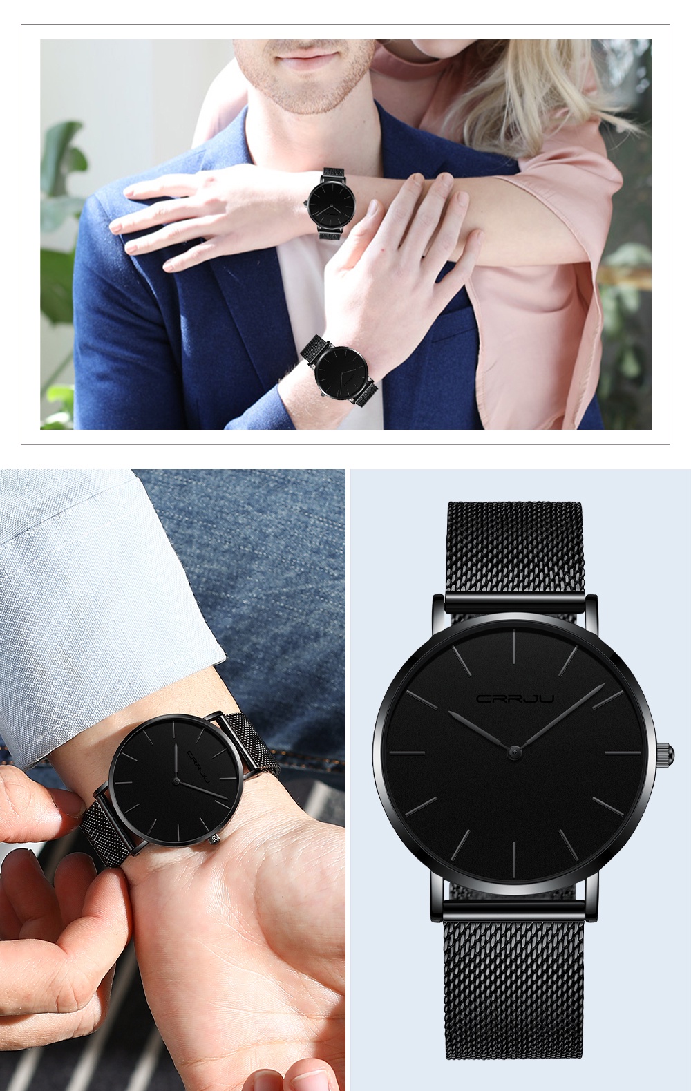 Mô tả Đồng Hồ Thạch Anh Nữ CRRJU 2185B Bằng Thép Không Gỉ Thời Trang Không Thấm Nước 3ATM - 2