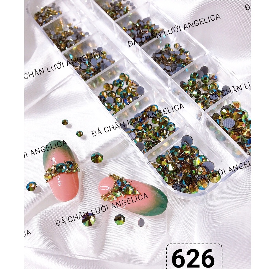 Đá chân lưới nail 12 khía Ghost Light trang trí móng ANGELICA 626