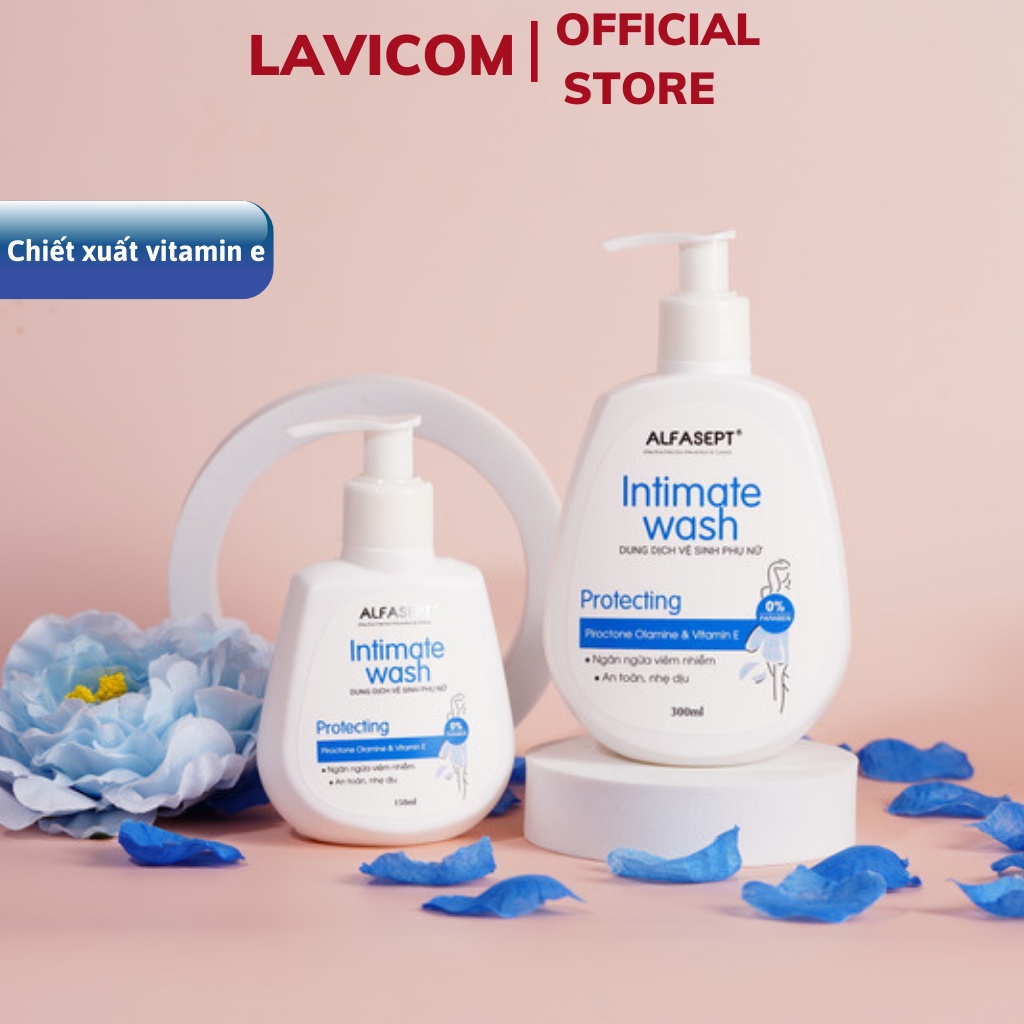 Mô tả Dung dịch vệ sinh phụ nữ ALFASEPT INTIMATE WASH Protecting 300ml - Chiết xuất vitamin E ngăn nấm dưỡng ẩm trẻ hóa làn da - 2