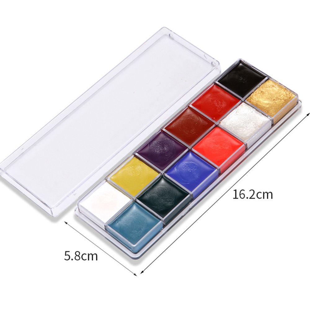 Yuukii 12 Màu / bộ Dụng cụ lót mắt Trang điểm mặt Thời trang Tranh vẽ mặt nhiều màu