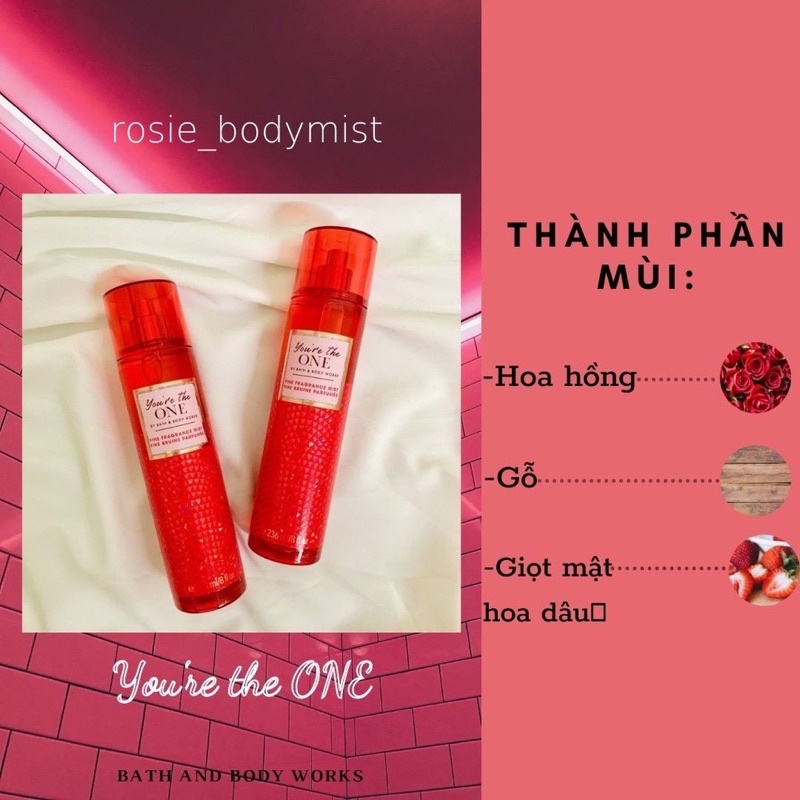 body mist Xịt Thơm You're the One 236ml Hương Thơm Cá Tính, Năng Động