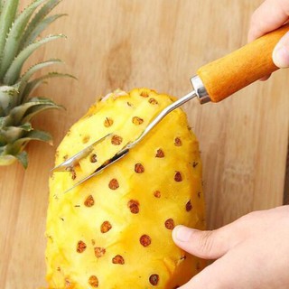 DỤNG CỤ GỌT MẮT DỨA CHỮ V SIÊU TỐC CÁN GỖ