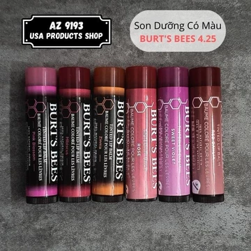 [Mua Tại Mỹ] Son Dưỡng Có Màu Burt's Bees Tinted Lip Balm 4.25g - Thành Phần Dưỡng Ẩm Cao - Az9193