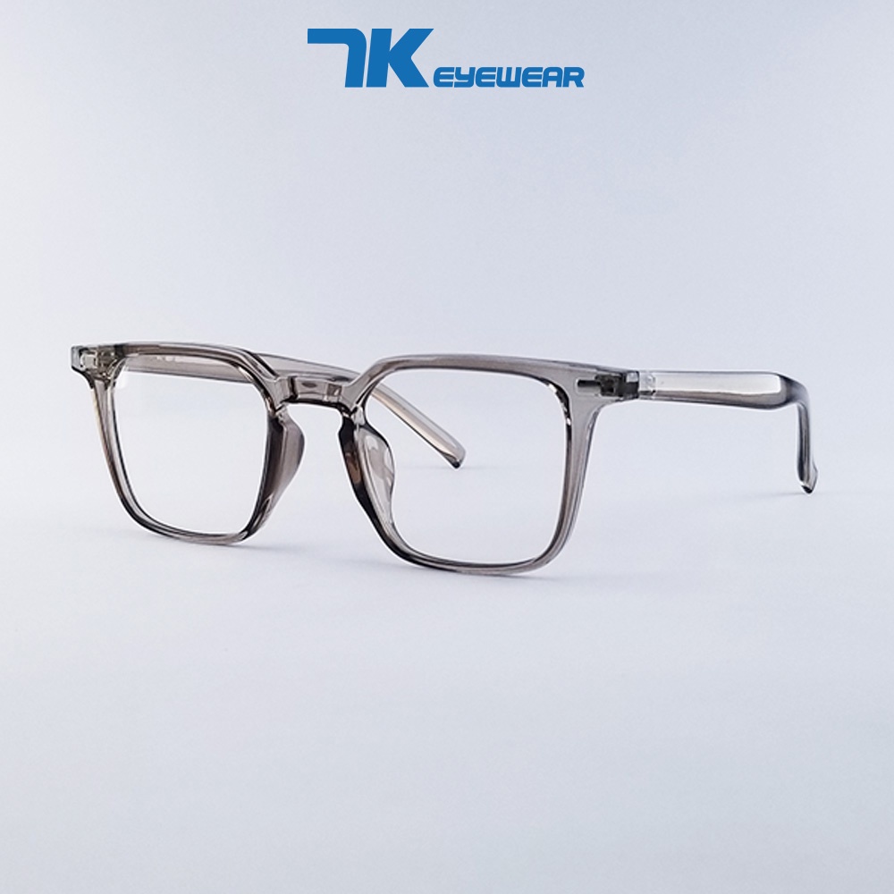 Ảnh Gọng kính cận nam nữ mắt vuông nhựa 7K280 màu đen nâu ghi xám. Tròng giả cận 0 độ có sẵn, chống nắng và tia UV 3