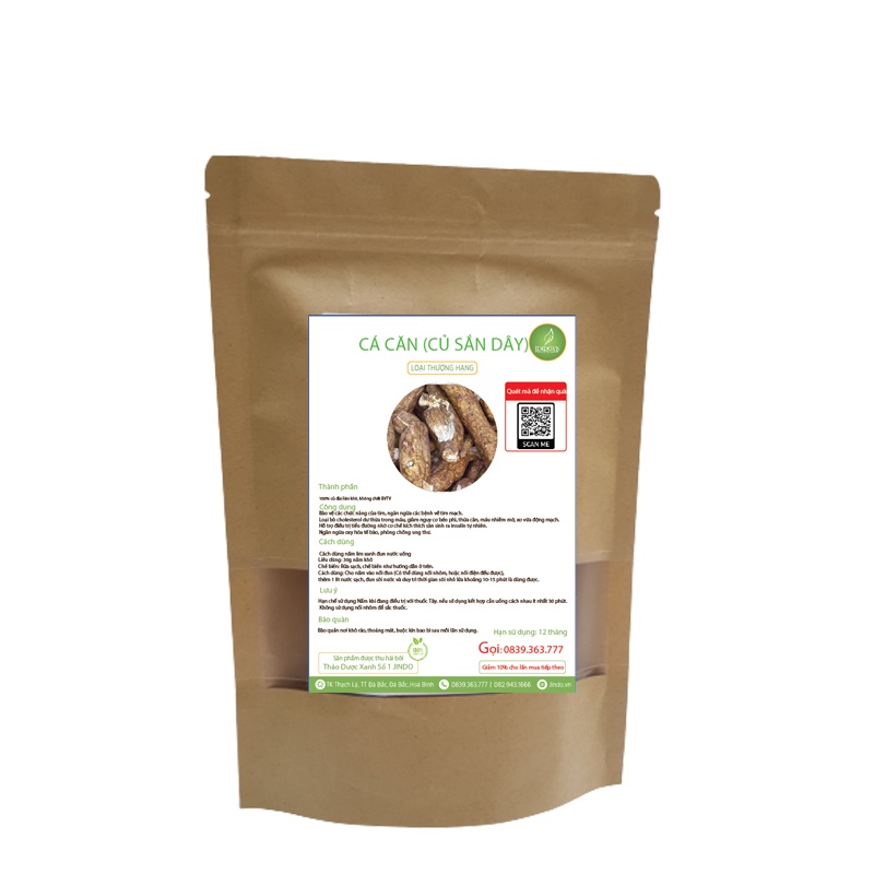 Củ sắn dây khô (cát căn) JINDO 1kg tác dụng thanh nhiệt, tốt cho cơ thể