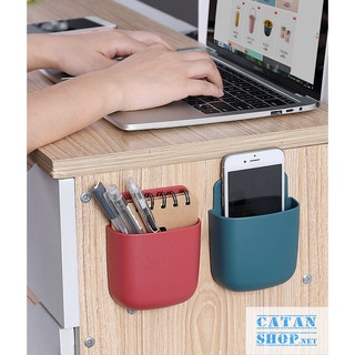 Hộp treo sạc điện thoại, kệ treo điều khiển máy lạnh, tivi, đồ dùng dán tường đa năng tiện lợi GD462-hoptreosac