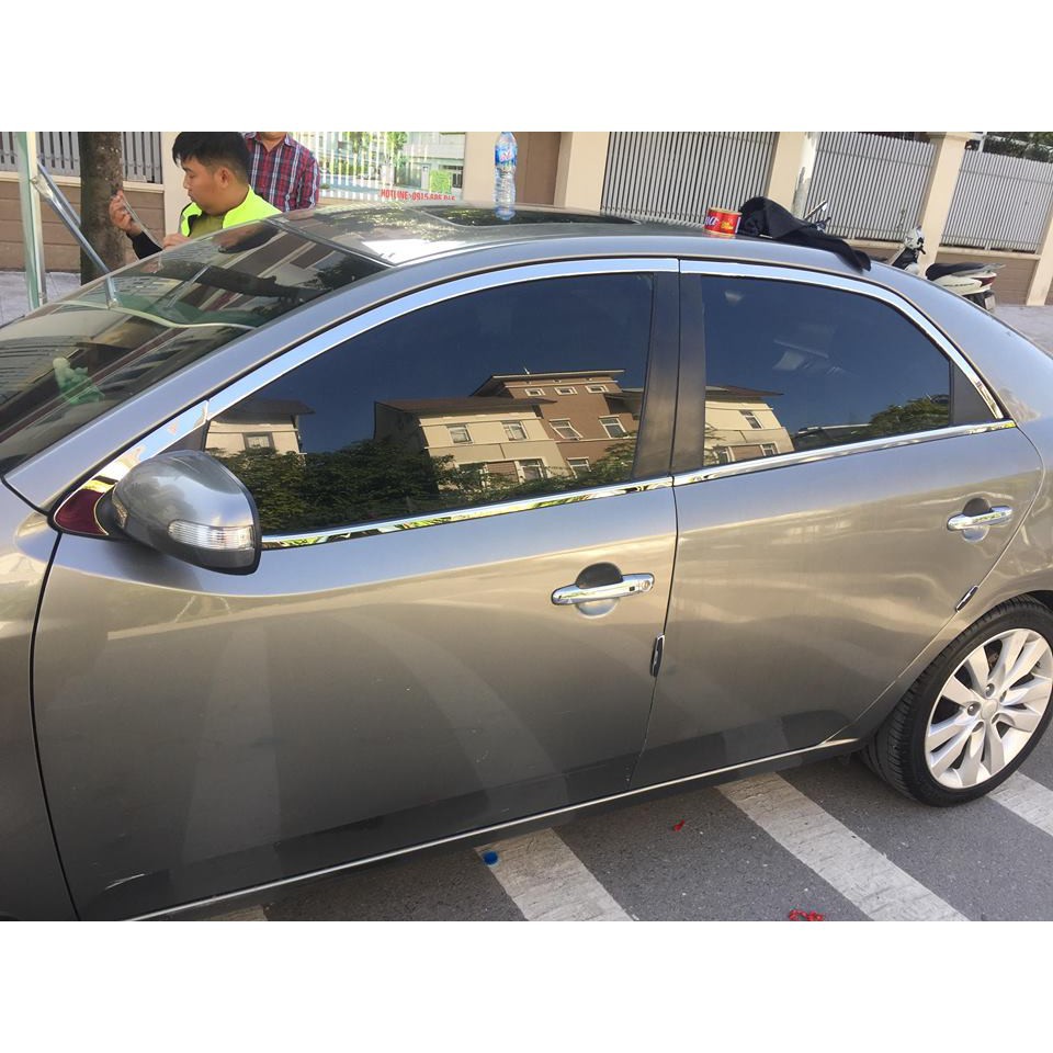 Nẹp Chân, Cong Kính Kia Forte 2008 - 2013 INOX cao cấp, sáng bóng