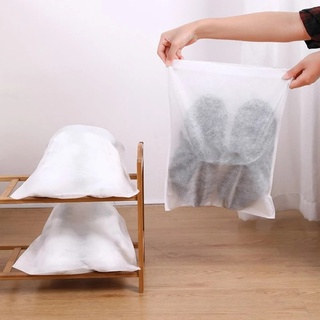 Túi đựng giày vải không dệt - Túi đựng giày dây rút di động - Giày trắng Vỏ chống vàng