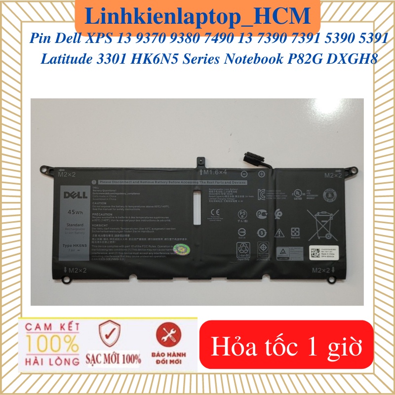 Pin laptop Dell XPS 13 9370 9380 7490 13 7390 7391 5390 5391 Latitude ...