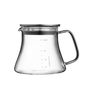 Volcano Bình pha cà phê thủy tinh chịu nhiệt Tiamo 400ml nắp inox