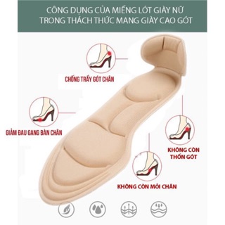 Cặp lót giày dép đa hình bảo vệ bàn chân, gót sau, chống rộng -  nữ cao cấp, nhiều kiểu dáng LOTCG02