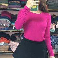 Áo thun gân tay dài giá rẻ, áo thun gân tay dài tôn dáng -RUBY CLOTHING A03