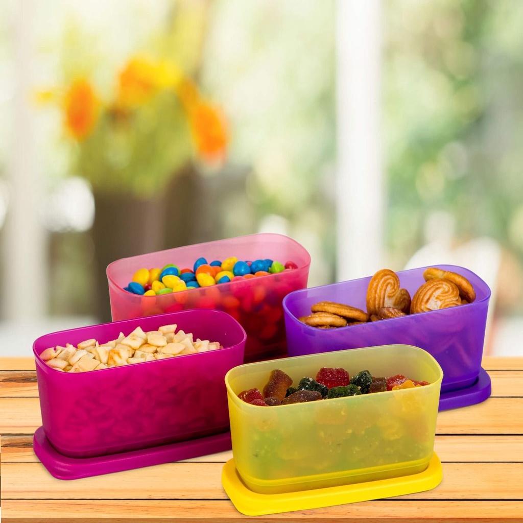 Bộ hộp Mini Rectangular 250ML (4) Tupperware | Shopee Việt Nam
