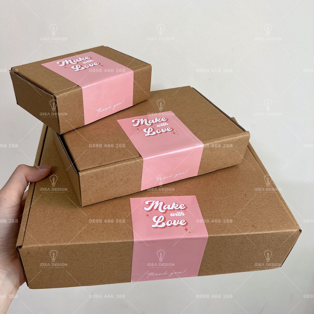 Tem Decal Dán Hộp Carton, Tem Thank You Dán Niêm Phong Hộp - Size 11x6 ...