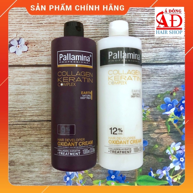 KEM OXY TRỢ NHUỘM PHỦ BẠC PALLAMINA 3% 10VOL KHÔNG RÁT DA ĐẦU ITALY 1000ML