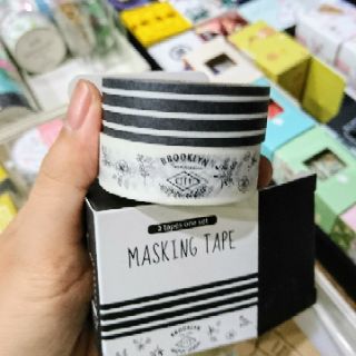 Băng dính trang trí washi tape đồng giá - 1 set gồm 2 cuộn 🐻🌸