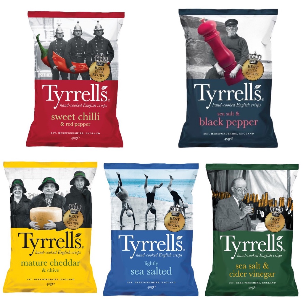 [Hàng Anh] Khoai tây chiên Snacks Tyrrell's vị sea salt & black pepper ...