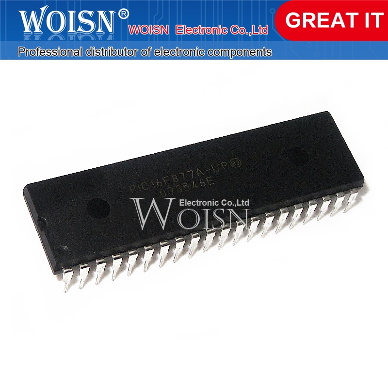 5 Microchips PIC16F877A-I/P DIP-40 - Reacondicionados, Ideales Para Proyectos Electrónicos
