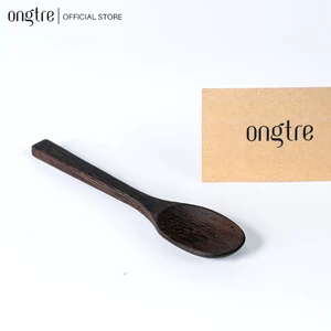 Muỗng Gỗ Mun 16cm ONGTRE, Thìa Gỗ Cho Nhà Hàng, Khách Sạn, Café [Bán Sỉ]