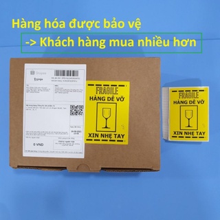 [Hỏa Tốc] ⚡ Combo 50 Tem Deal Hàng Dễ Vỡ Dán Cảnh Báo Kích Thước 10x70cm