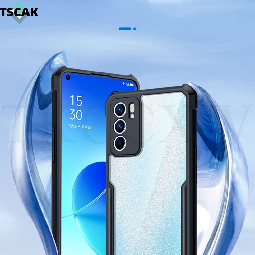 Ốp Điện Thoại Silicon Acrylic Trong Suốt Chống Sốc Cho OPPO A74 A95 A94 A16 A16S F19S F19 Pro Reno 6 5F 5 Lite Reno6 Z