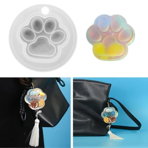 Khuôn silicone làm mặt trang sức hình chân mèo