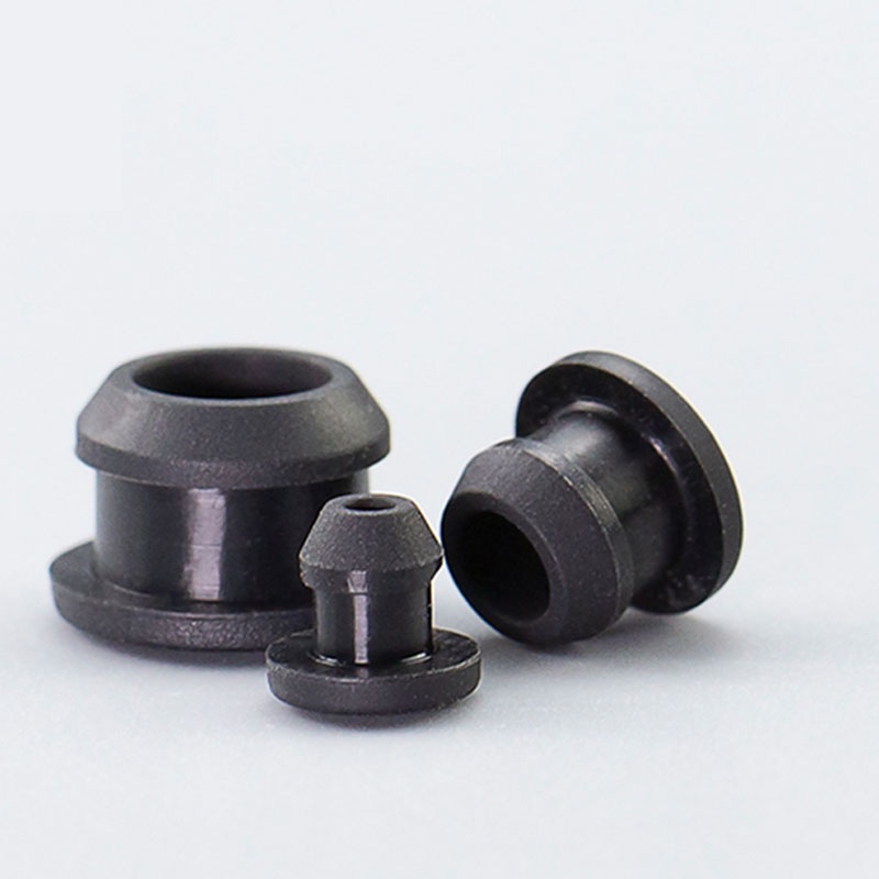 10 Chiếc Đen 2.5mm Đến 15mm Cao Su Silicon Lỗ Mũ T Loại Cắm Bao Snap-on Gioăng Trống Cuối Mũ Cói Nút Chặn