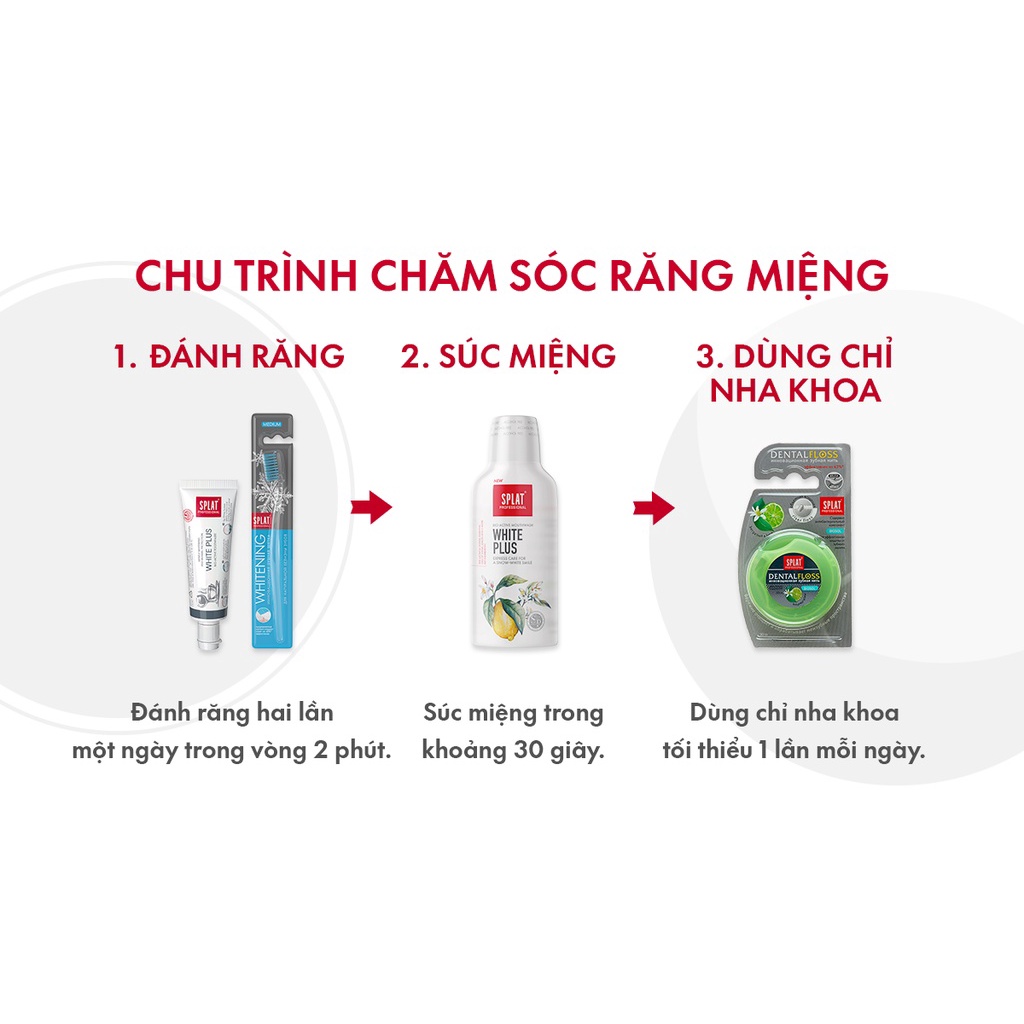 Mô tả Kem Đánh Răng SPLAT White Plus Professional series Giúp Trắng Sáng, Loại Bỏ Vết Ố Vàng Hiệu Quả Dung Tích 20ml - 5