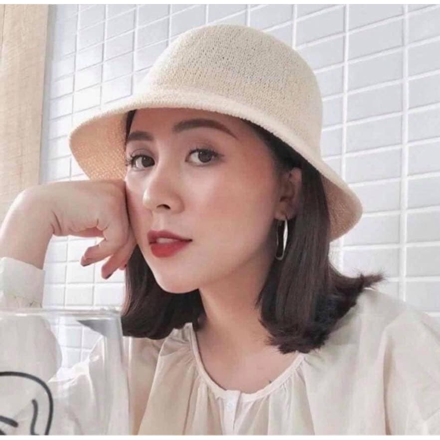 Mũ cói💚CAM KẾT CHUẨN💚Nón cói chữ M Hàn Quốc T2⭐⭐⭐⭐