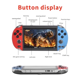 Máy Chơi Game Cầm Tay X7 Màn Hình 4.3inch Với 900 Trò Chơi, Kèm Thẻ Nhớ, Pin Trâu, BH 24 Tháng