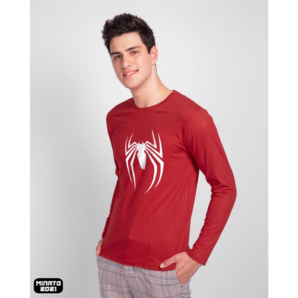 Áo Thun Tay Dài Nam Nữ Unisex Form Vừa Fit In Spiderman