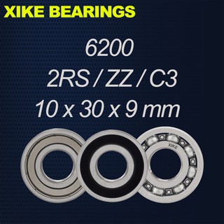 XIKE 6200-2RS / ZZ / Open / C3 - Kích thước 10x30x9mm Vòng bi rãnh sâu chất lượng cao 6200-2RS / 6200ZZ / 6200 / 6200-2RSC3 / 6200ZZC3 / 6200C3