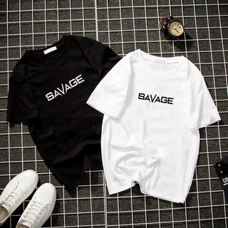Áo thun tay ngắn unisex nam nữ 🚚 FREESHIP 🚚 Áo thun unisex form đẹp hình chữ SA.VA.GE vải dày mịn mát