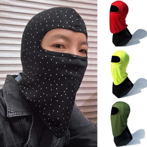 PCF * Unisex Đi Xe Đạp Xe Máy Full Mặt Sáng Bóng Cho Kim Cương Giả Đính Hạt Áo Thể Thao Ngoài Trời Balaclava Cho Mặt Trời Cho Protecti