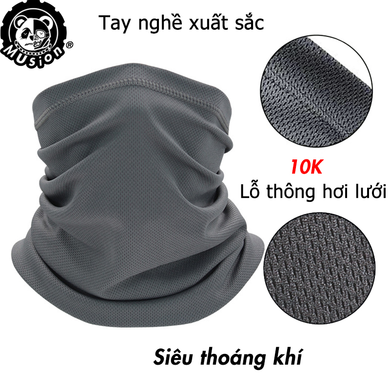Khăn che mặt Musion vải lưới khô nhanh chống bụi và tia UV cho người đi xe máy / xe đạp / câu cá / thể thao